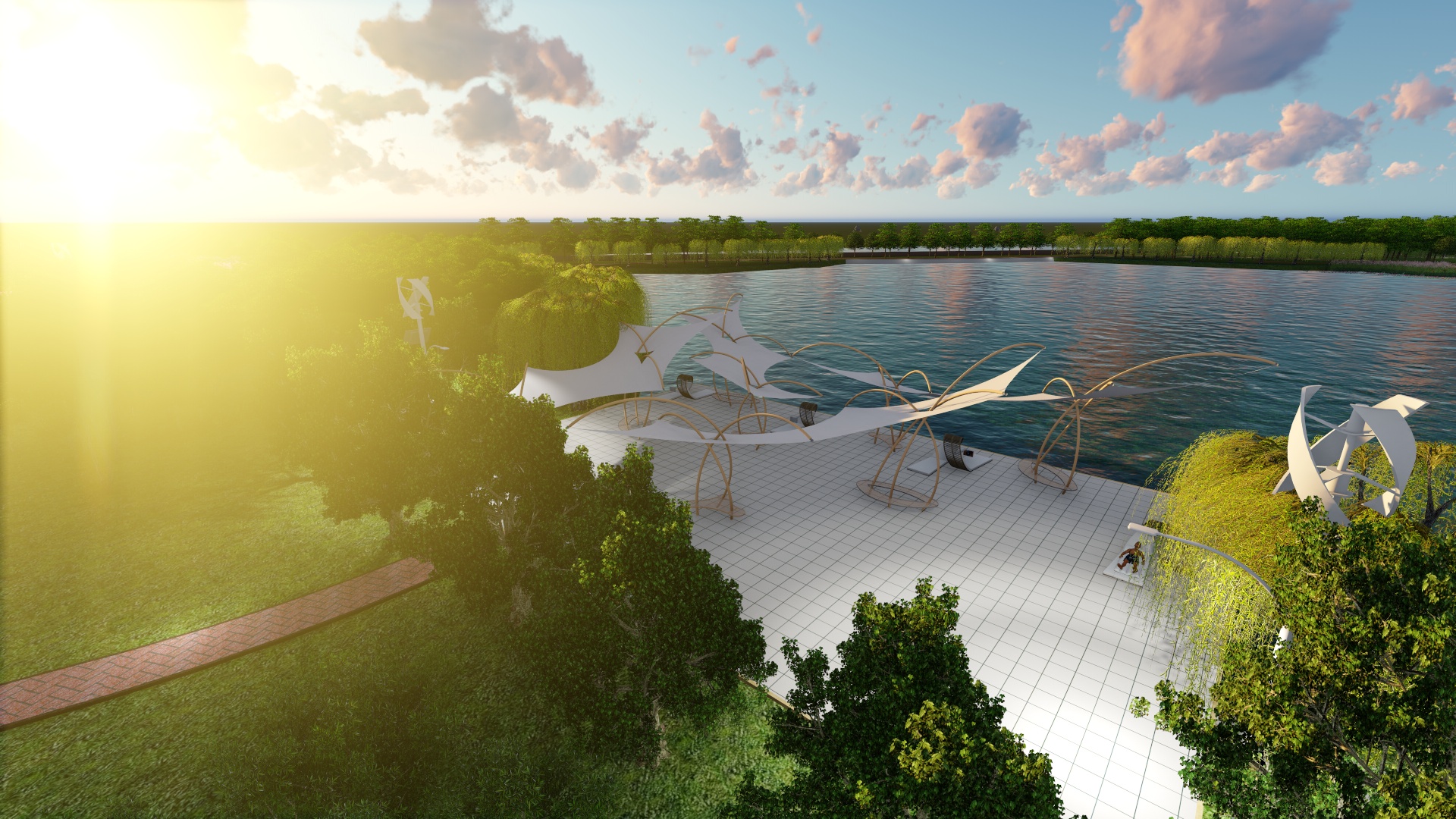 15风景园林2班—陆凤俊-滨水公园景观设计节点